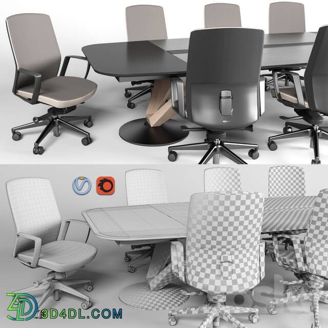 Office furniture - Delta meeting table and chair