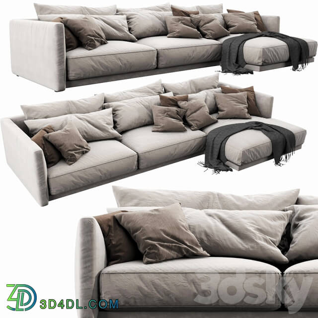 Sofa - Poliform Bristol Chaise Lounge