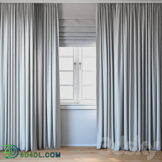 Curtain - Economical curtains _ set 02
