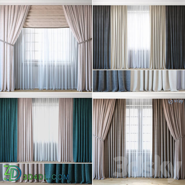 Curtain - Economical curtains _ set 03