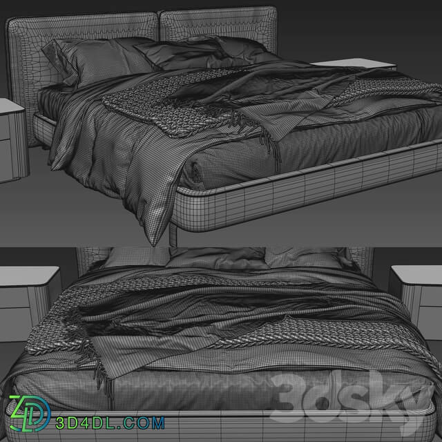 Bed - Minotti tatlin cover bed
