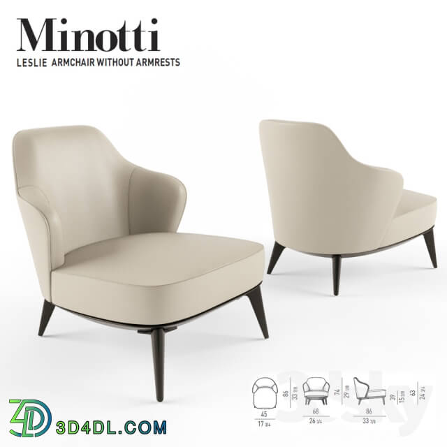 Arm chair - minotti leslie armchair without armrests