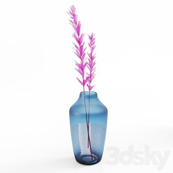 Vase - set vases-No4- Glass blue Vase 