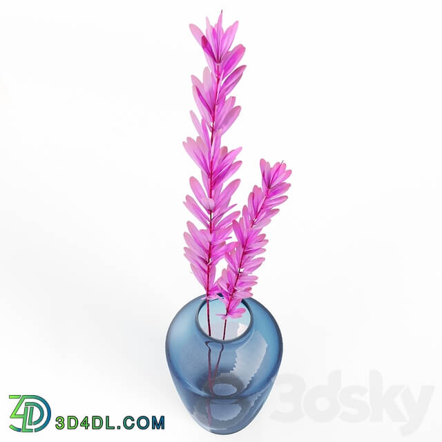 Vase - set vases-No4- Glass blue Vase
