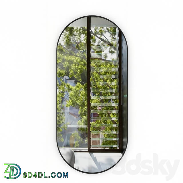 Mirror - Oval mirror in a metal frame _Capsule_
