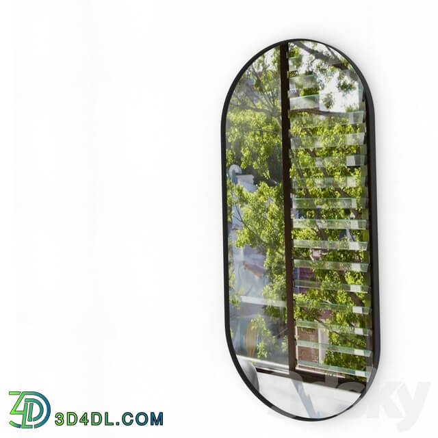Mirror - Oval mirror in a metal frame _Capsule_