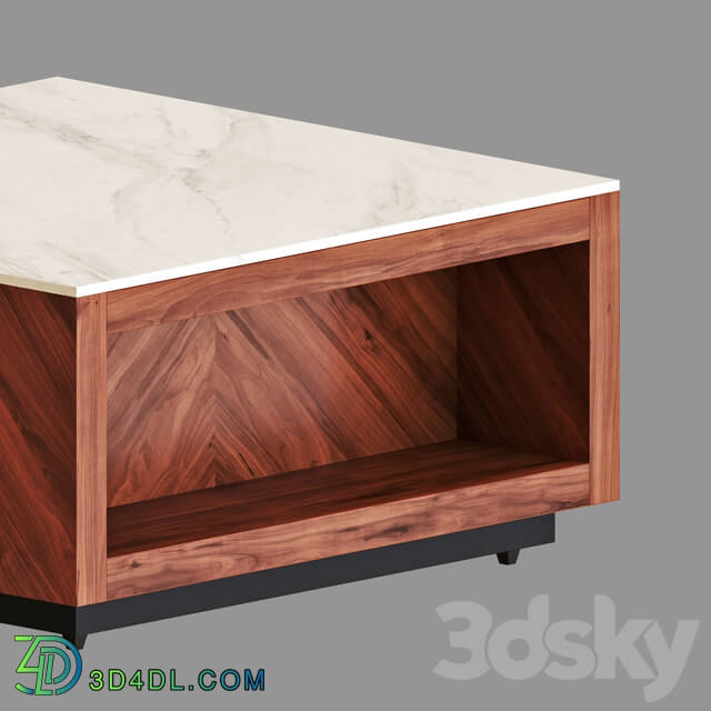 Table - SUSPEND II MARBLE AND WOOD COFFEE TABLE