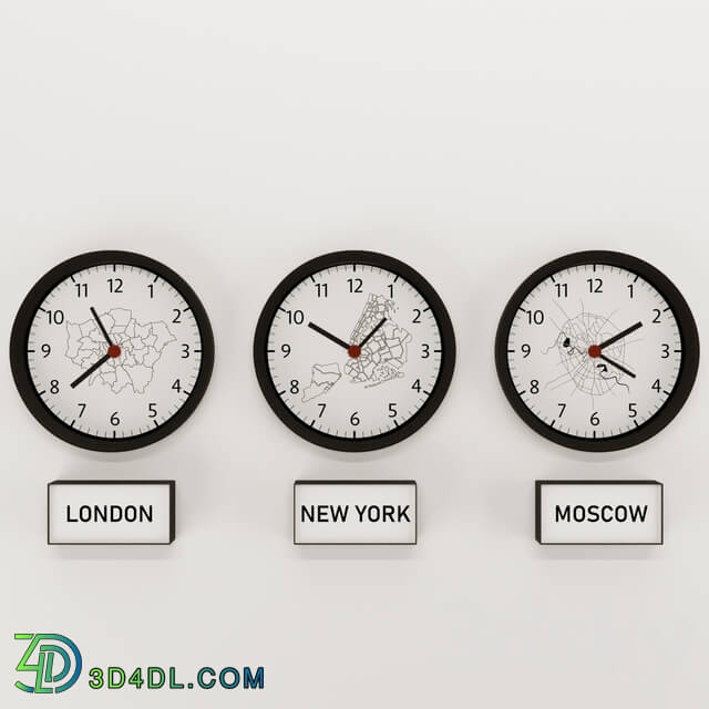 Watches _ Clocks - World time zone clocks