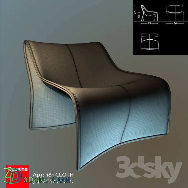 Arm chair - Cassina 181 Cloth