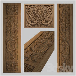 Decorative plaster - Carved door 