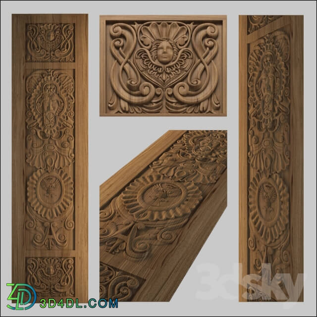 Decorative plaster - Carved door