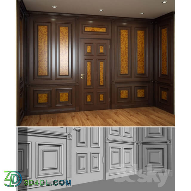 Other decorative objects - Wooden wall panels in the Victorian style