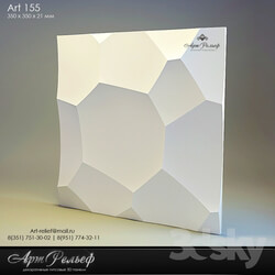 3D panel - 3d gypsum panel 155 from Art Relief 