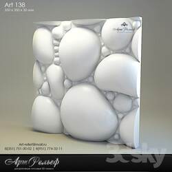 3D panel - 3d gypsum panel 138 from Art Relief 