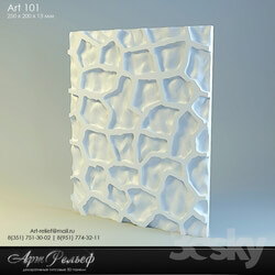 3D panel - 3d gypsum panel 101 from Art Relief 