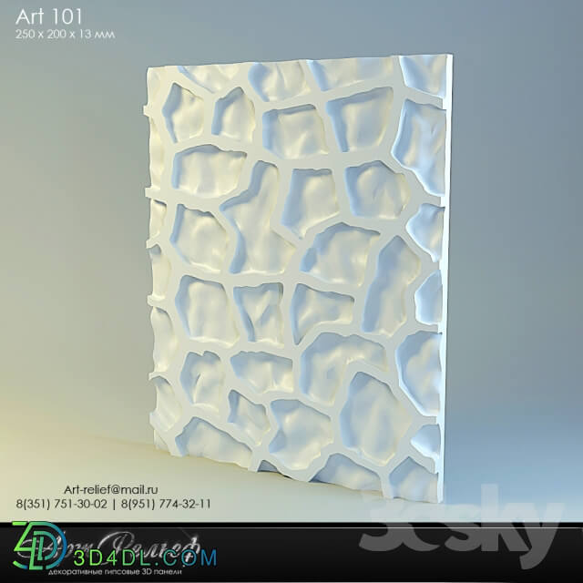 3D panel - 3d gypsum panel 101 from Art Relief