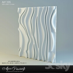 3D panel - 3d gypsum panel 105 from Art Relief 