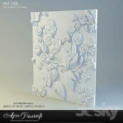 3D panel - 3d gypsum panel 106 from Art Relief 