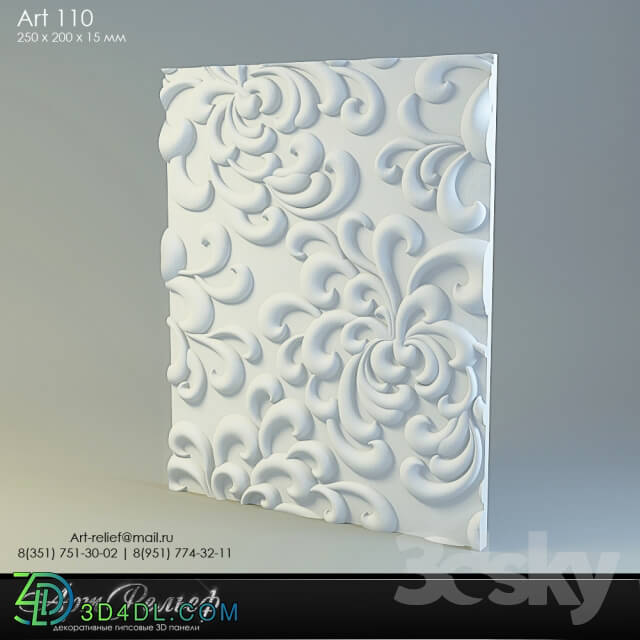 3D panel - 3d gypsum panel 110 from Art Relief