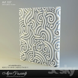 3d gypsum panel 107 from Art Relief 