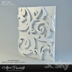 3D panel - 3d gypsum panel 114 from Art Relief 