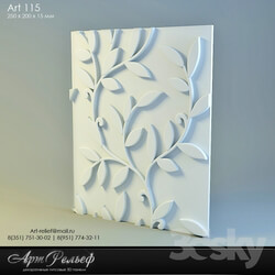 3D panel - 3d gypsum panel 115 from Art Relief 