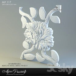 3D panel - 3d gypsum panel 117 from Art Relief 