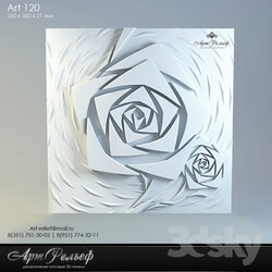 3D panel - 3d gypsum board 120 from Art Relief 