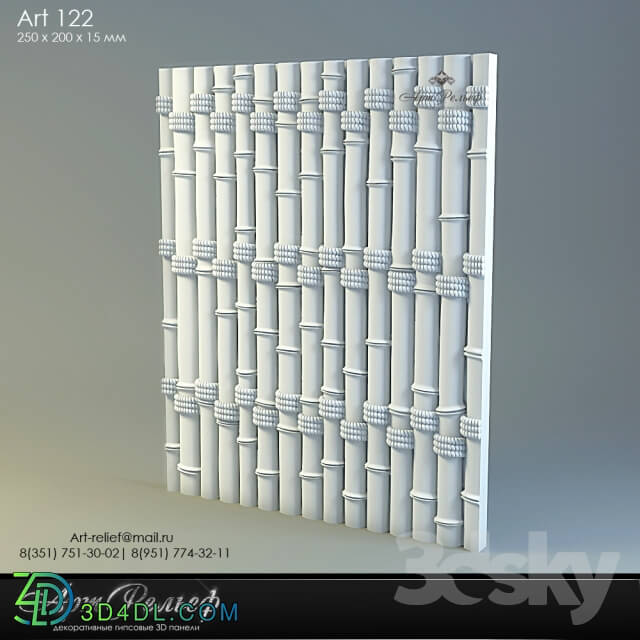 3D panel - 3d gypsum panel 122 from Art Relief