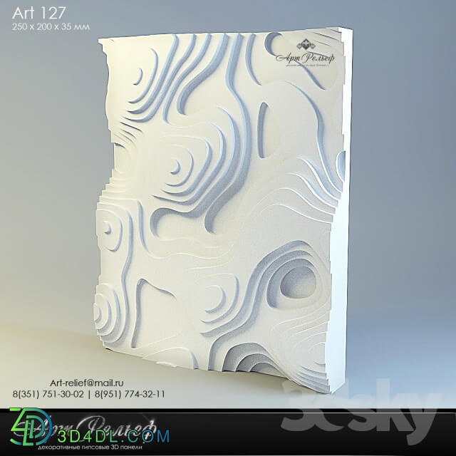 3D panel - 3d gypsum panel 127 from Art Relief