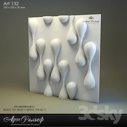 3D panel - 3d gypsum panel 132 from Art Relief 