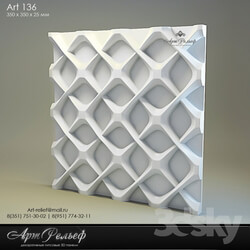 3D panel - 3d gypsum panel 136 from Art Relief 