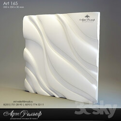 3D panel - 3d gypsum panel 165 from Art Relief 