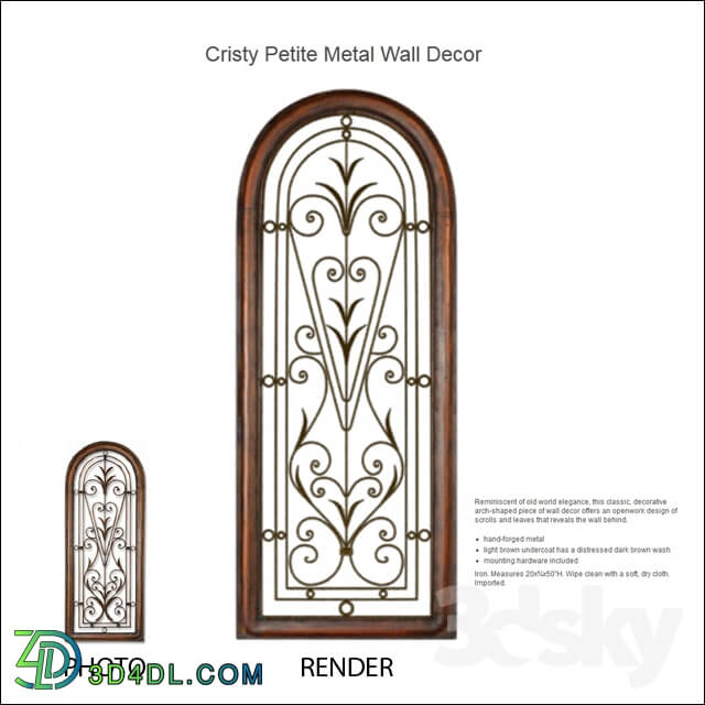 Other decorative objects - Cristy Petite Metal Wall Decor
