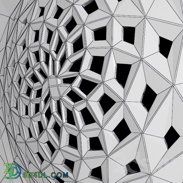 3D panel - 3D Panel Corian Phyllotaxis