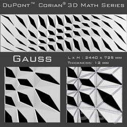 3D panel - 3D Panel Corian Gauss 