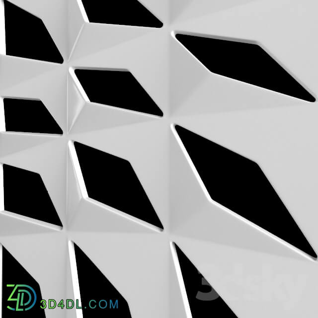 3D panel - 3D Panel Corian Gauss