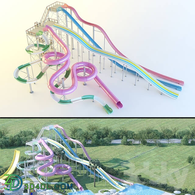 Building - Waterslides_ Compact Slide_ Aquatube_ Multislide_ Freefall_ Kamikaze