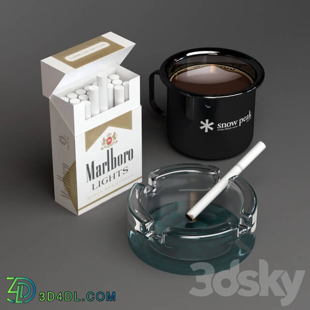 Other decorative objects - Coffee with a cigarette