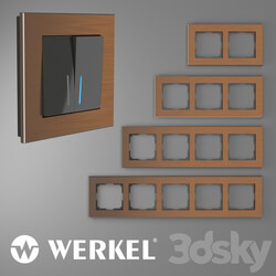 Miscellaneous - OM Metal frames for sockets and switches Werkel Aluminum brown 