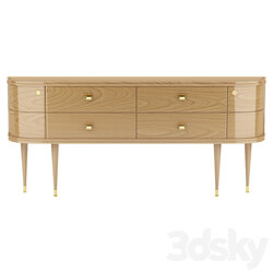 Sideboard _ Chest of drawer - Midcentury Valzania Curved Chest of Drawwer 