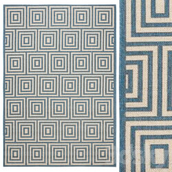 Carpets - Mckinnon cream _ blue rug 