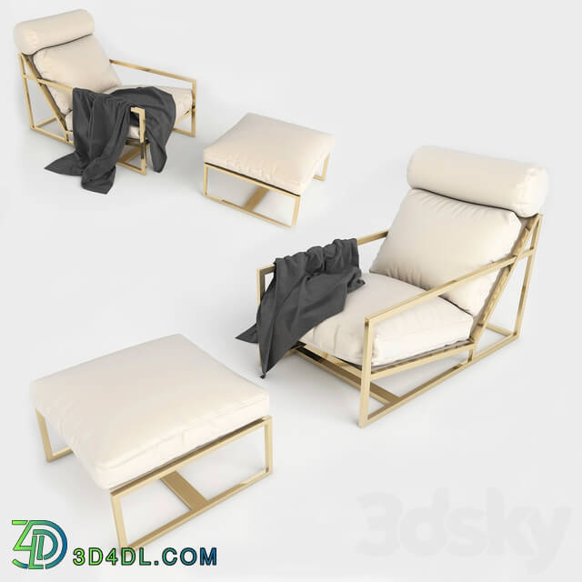 Arm chair - gold arm chair