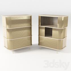 Sideboard _ Chest of drawer - OM - Golden Tambour Console 