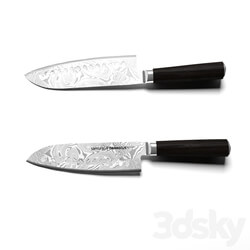 Tableware - KNIFE SAMURA DAMASCUS SANTOKU SD-0094_ 180 MM 