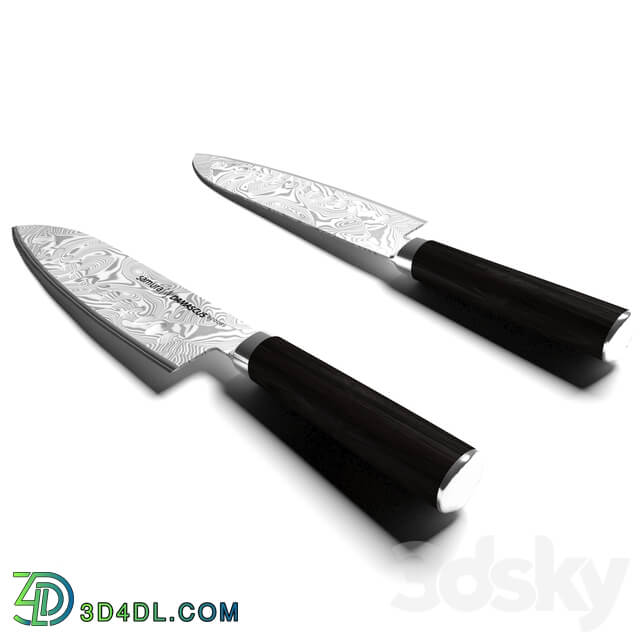 Tableware - KNIFE SAMURA DAMASCUS SANTOKU SD-0094_ 180 MM