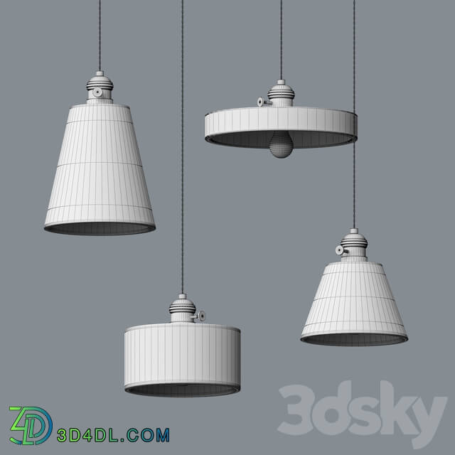 Chandelier - PDL2079 Chandelier Gray Geometry