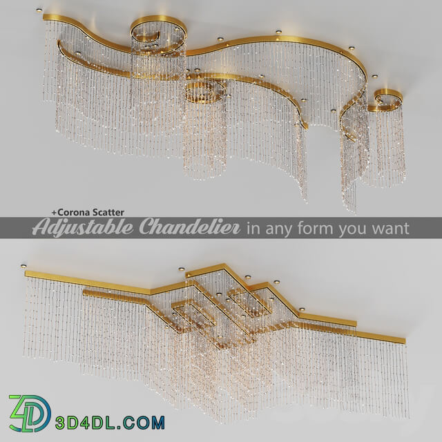 Chandelier - Adjustable Crystal String Chandelier
