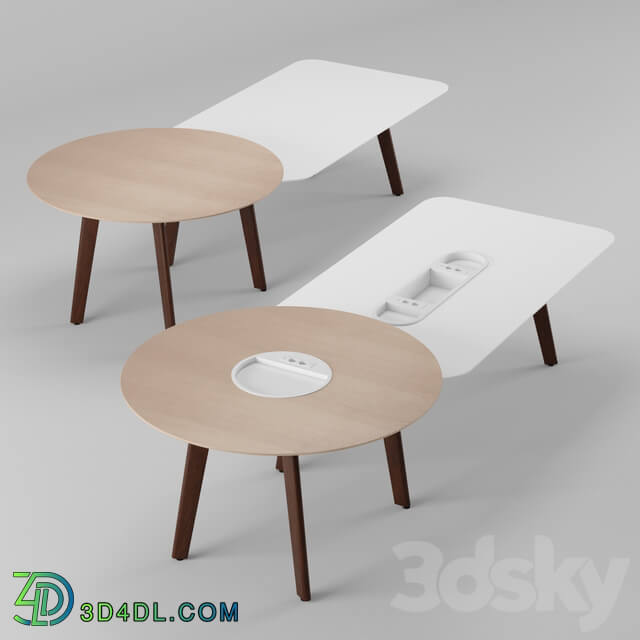 Office furniture - Haworth Immerse Meeting Table Rectangle _ Round