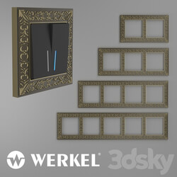 Miscellaneous - OM Metal frames for sockets and switches Werkel Antik Bronze 